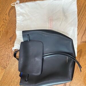 Mansur Gavriel Black Leather Backpack